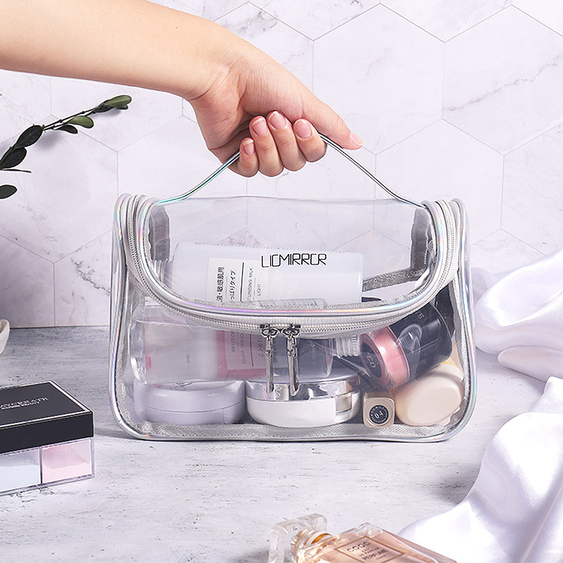 Transparent cosmetic bag female Net red ins Wind Super fire large capacity simple portable travel waterproof wash bag storage bag
