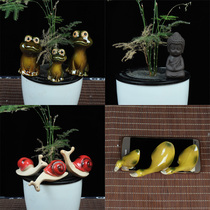 Ceramic tea pet Baicai snail ornaments home desktop ornaments fleshy Garden Tea play ornaments