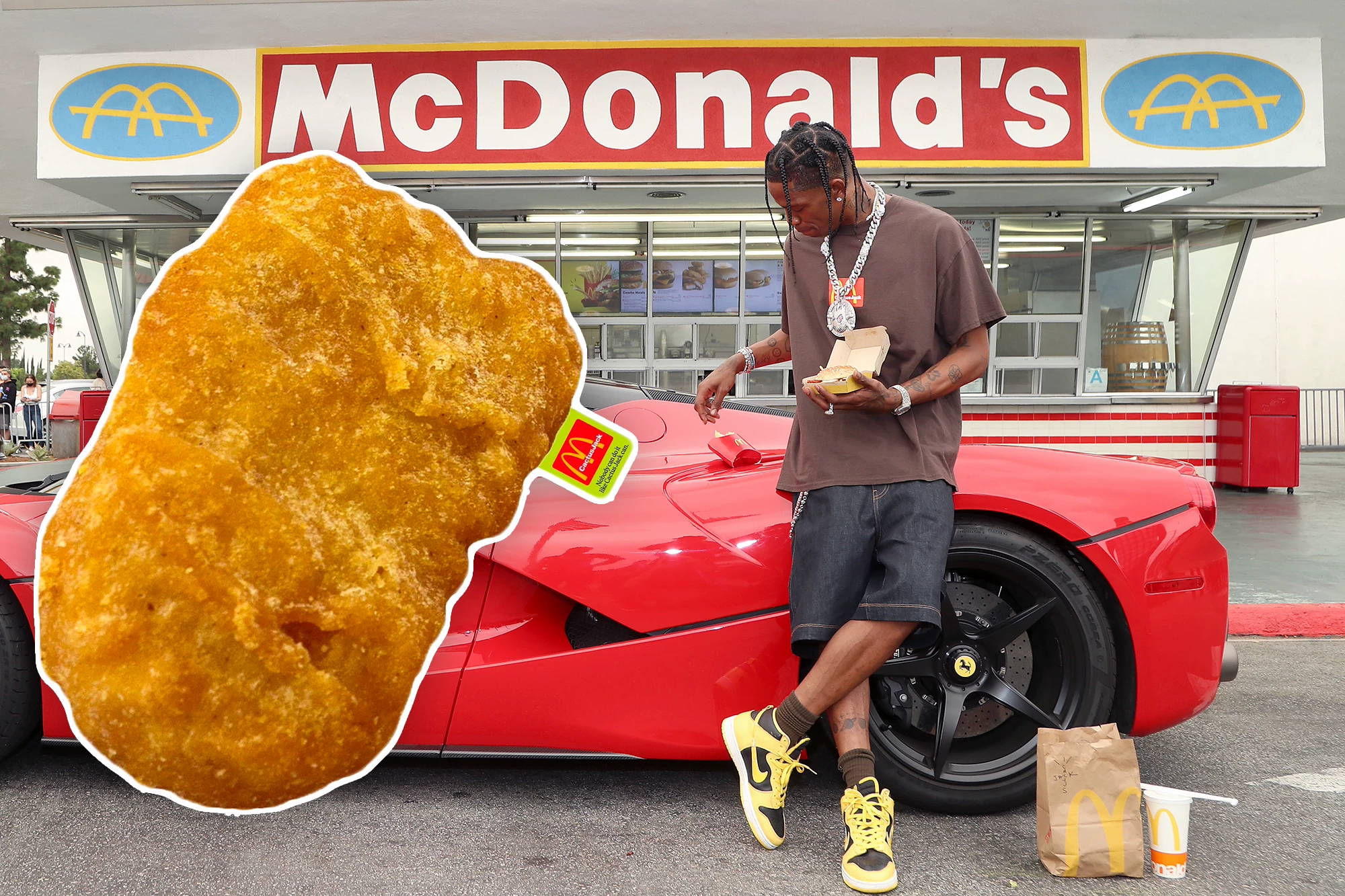 Американская прямая рассылка Travis Scott McDonald совместная McLele куриное наггетс подушка подарок