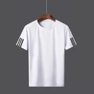 12【速干弹力】运动短款男士夏季宽松跑步健身五分袖加大码沙滩款