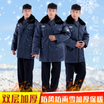 2011 style new security coat men thick security uniforms winter cotton clothing winter cold multifunctional cotton women