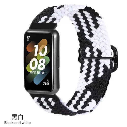 Huawei, совместимый браслет, ремешок для часов, нейлоновые плетеные радужные часы, сменные модные аксессуары подходит для мужчин и женщин, 8, NFC, женский стиль