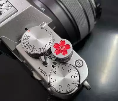 Hot sale tea tea cherry blossom for Leica Panasonic Fuji Binde Ricoh cute boots protective cover shutter button