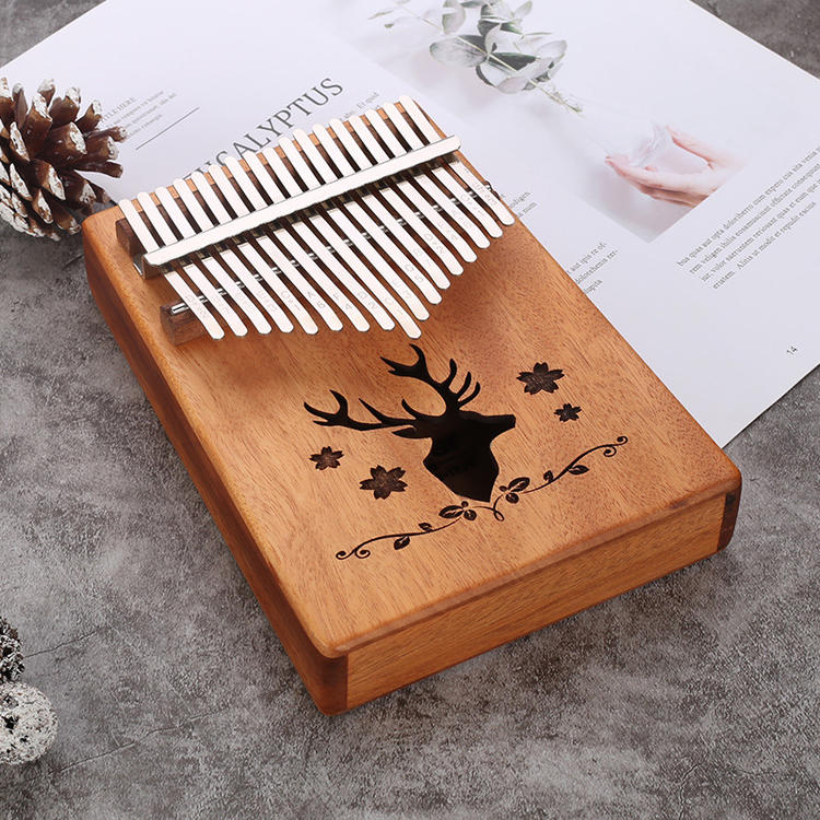 [七夕 礼] Thumb piano 17 âm thanh hươu Kalimba ngón tay piano quà tặng nhạc cụ cầm tay kalimba - Nhạc cụ phương Tây đàn guitar fender