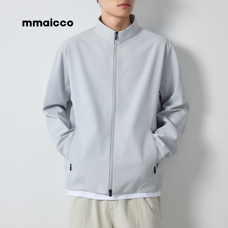 Softshell Outdoor Golf Casual Men's Jacket, Momaik 26 Spring New Style Stand Collar Jacket for Men, Three-Proof Fabric