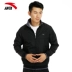 Anta nam quần áo nam 2018 mùa xuân mới chính hãng đứng cổ áo áo khoác thể thao áo dây kéo cardigan coat men