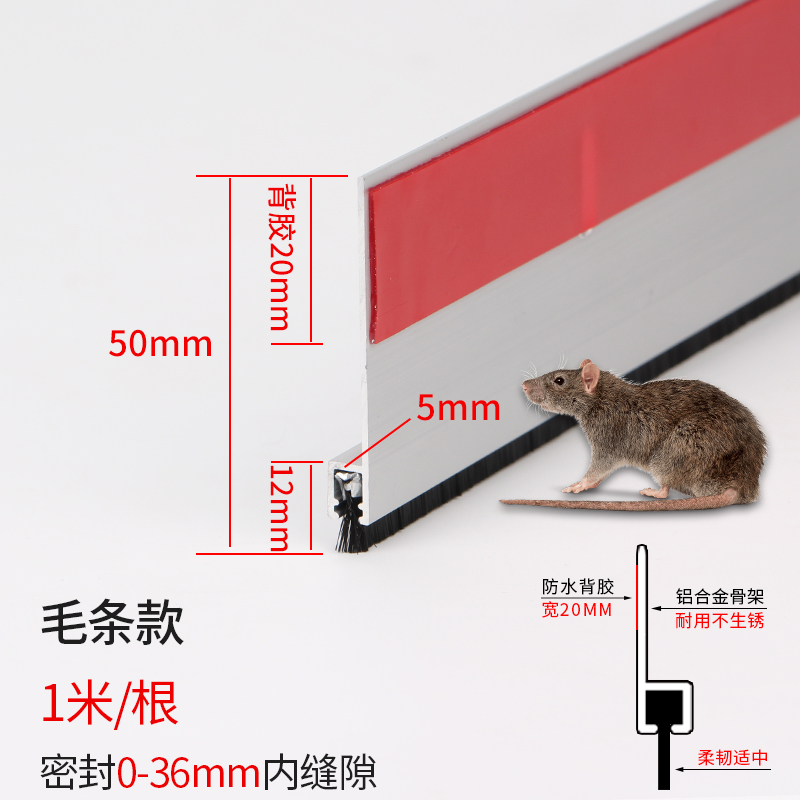 1m-long rat-proof brush for the bottom of the door 2