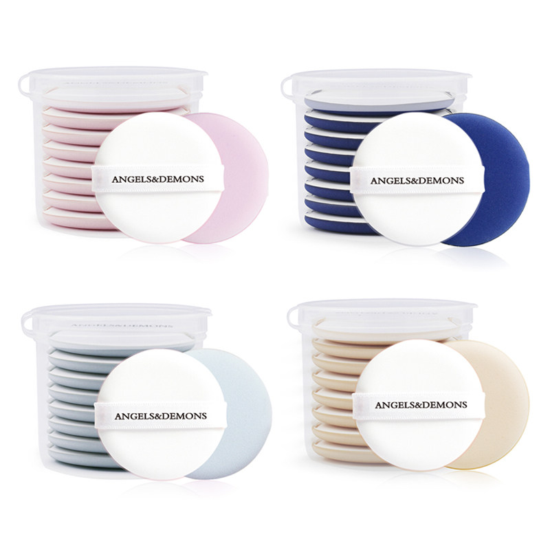 Boxed air cushion powder puff universal BB cream isolation powder biscuit wet dual-use soft sponge puff beauty egg blue round