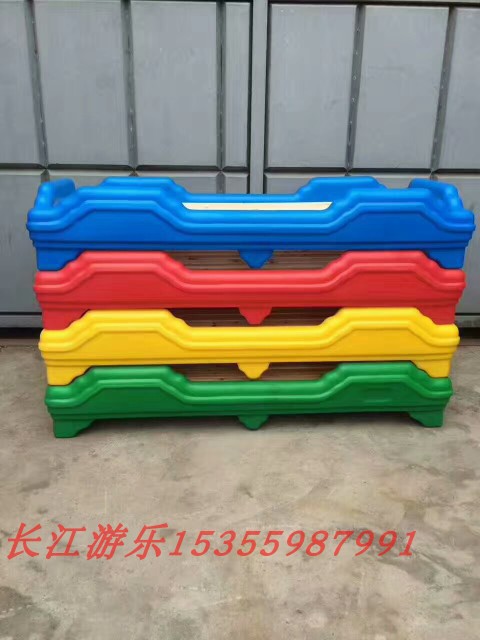 Kindergarten supplies children's plastic wooden bed folding bed lunch break nap bed early education nursery special small bed