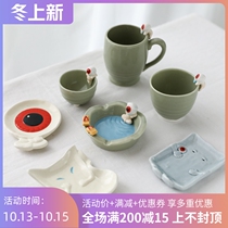 W1962 export Japanese ghost Taro eyeball old man three-dimensional shape Japanese matcha Cup creative modeling ashtray
