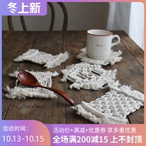 W1962 export Korea INS Bohemia cotton rope hand-woven coaster with coffee coaster insulation mat