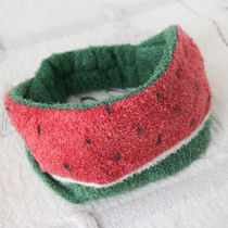W1962 Japan New hairy watermelon shape cute simple wide-sided hairband