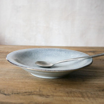 W1962 Nordic wind hand pinch irregular high temperature ceramic kiln color change retro high plate practical reverse dinner plate