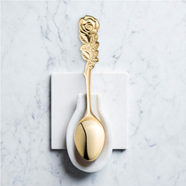 W1962 Japanese imported Golden Rose handle stainless steel SUS430 coffee spoon dessert spoon