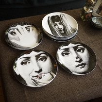 W1962 The beauty of black and white hanging plate dinner plate decoration wall plate decoration plate set Plate Series 2