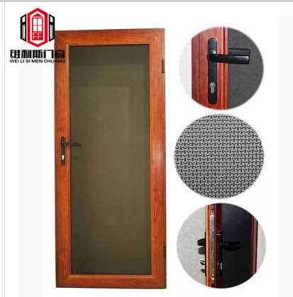 Sanya Popularity Aluminum Alloy entrance door Kong Kong Theft Protection Belt Lock Flat Open Yarn Door Co-City Seller Entrance Installation