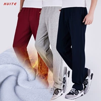 Quần âu mùa đông cotton cotton cộng với quần nhung nam rộng cộng với quần David trung niên cộng với quần nhung mặc quần thể thao áo nam hàng hiệu