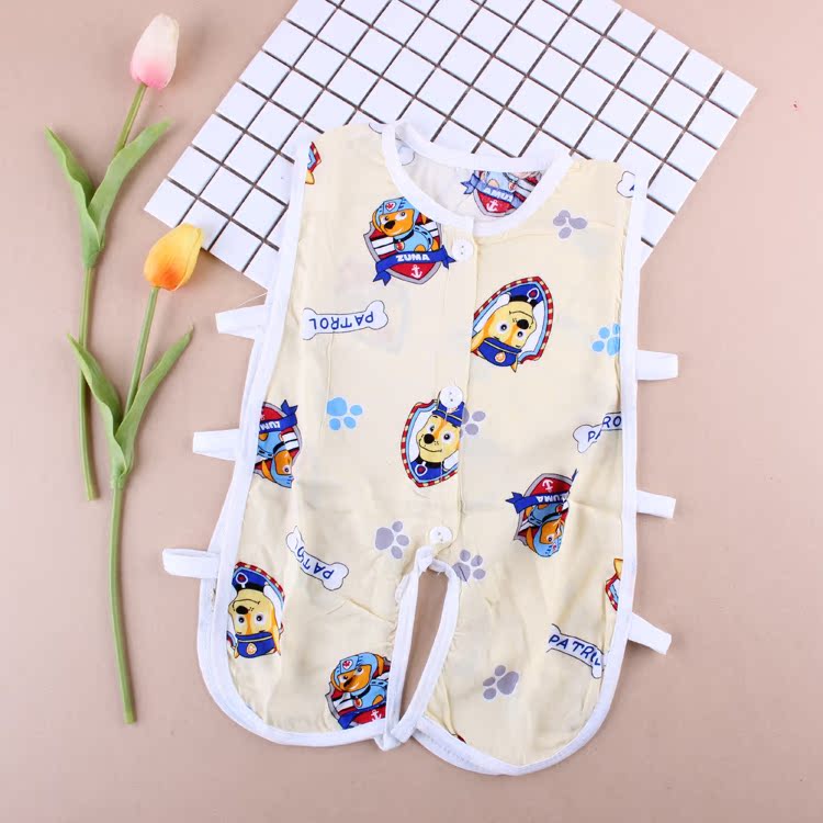 Bé bông lụa 琵琶 哈 哈 quần áo mùa hè bông nhân tạo không tay romper điều hòa không khí phù hợp với bông lụa rỗng bé quần áo body suit thể thao cho bé trai