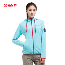  33000ft outdoor fleece jacket Fleece jacket Mens and womens winter thickened warm liner lightweight large size cardigan