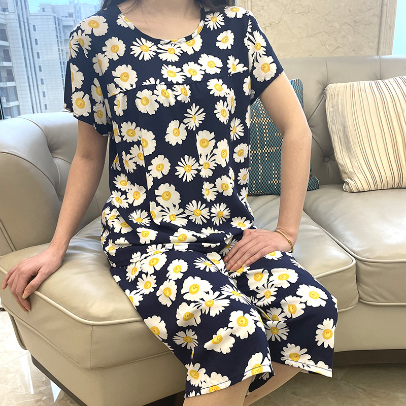 Short-sleeved cotton silk pajamas women's summer thin section Korean youth vest shorts casual rayon home clothes cotton silk suit