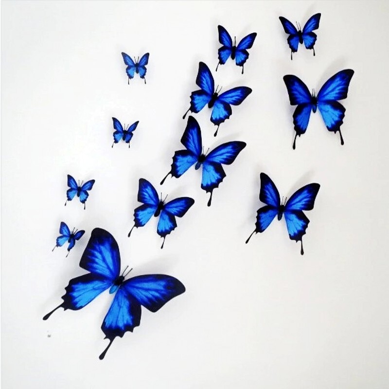 51 Blue Butterflies Artificial Butterfly Set Wedding Decoration Butterflies 12-Piece Butterfly Set Wall Stickers Refrigerator Magnets Free Shipping 51 Blue Butterflies Artificial Butterfly Set Wedding Decoration Butterflies 12-Piece Butterfly Set Wall Stickers Refrigerator Magnets Free Shipping
