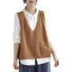 ເສື້ອຢືດສາຍຄໍ V-neck cotton knitted vest women's pullover spring clothes new literary casual versatile stackable vest