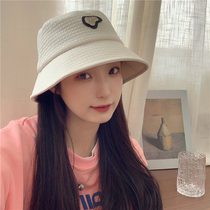 Candy Keen fisherman hat womens 2022 autumn and winter new Japanese cartoon big brim plain face covering basin hat tide