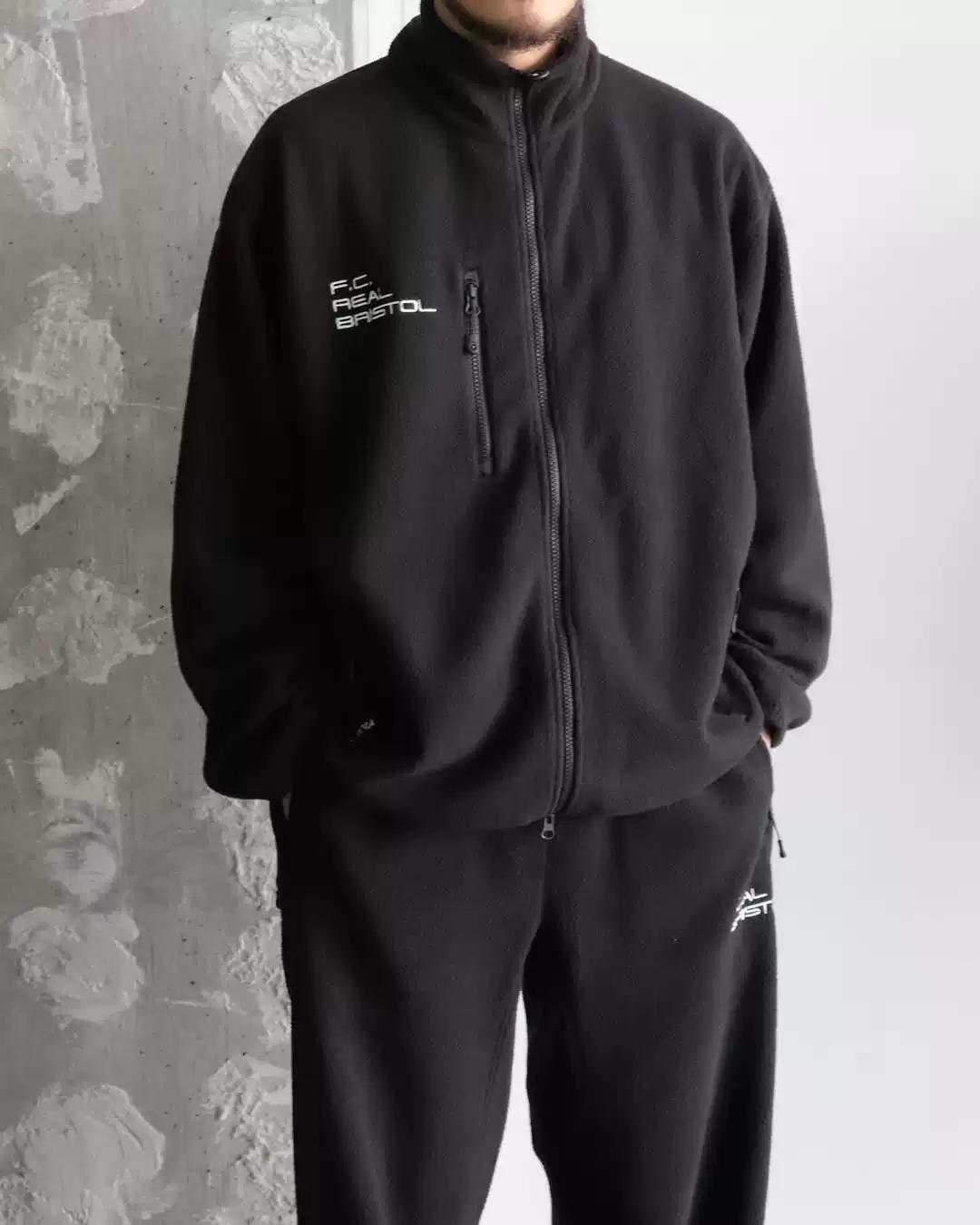 FCRB POLARTEC SHEARLING JERSEY LINER 运动休闲宽松版夹克外套-淘宝