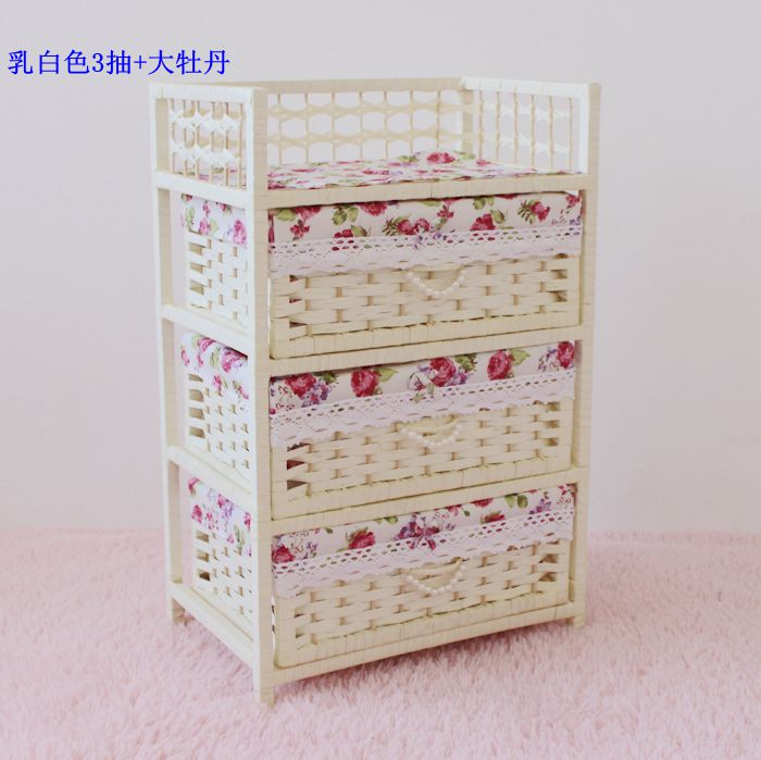 Tianyuan Yi nhà rơm mây tủ lưu trữ đơn giản phong cách châu Âu tủ tủ đầu giường bé tủ quần áo ngăn kéo phong cách mục vụ - Buồng mẫu tủ giày dép bằng gỗ