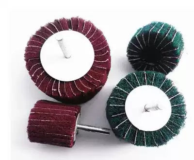 Flying wing wheel grinding head with handle non-woven wheel scented cloth polishing wheel fiber sand grinding head 6MM rod diameter