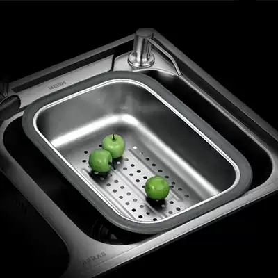 One-piece stretch stainless steel sink drain basin drain basket Fruit and vegetable washing basket washing basin sink accessories