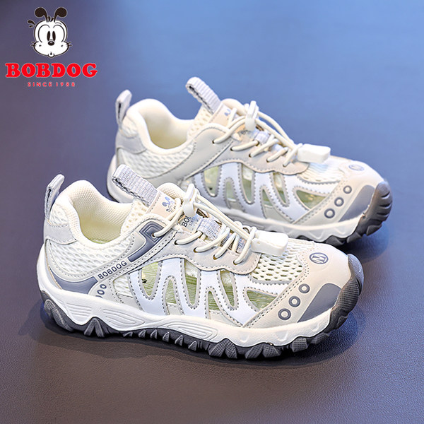 Babudou Boys' Sports Shoes 2026 New Summer Children's Mesh Breathable Non-Slip Hiking Thin Mesh Shoes with Hollow Design — 3