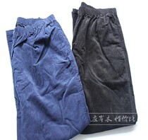 Foreign trade Europe mens size plus fertilizer cotton corduroy casual pants straight pants 200~400 Jin trousers