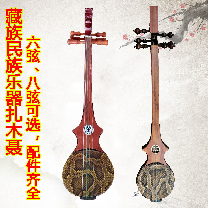 Zamnio Nie Zhane Tibetan musical instrument Zhanan Zhanan ethnic minority musical instrument Six stringed Zakamnian years