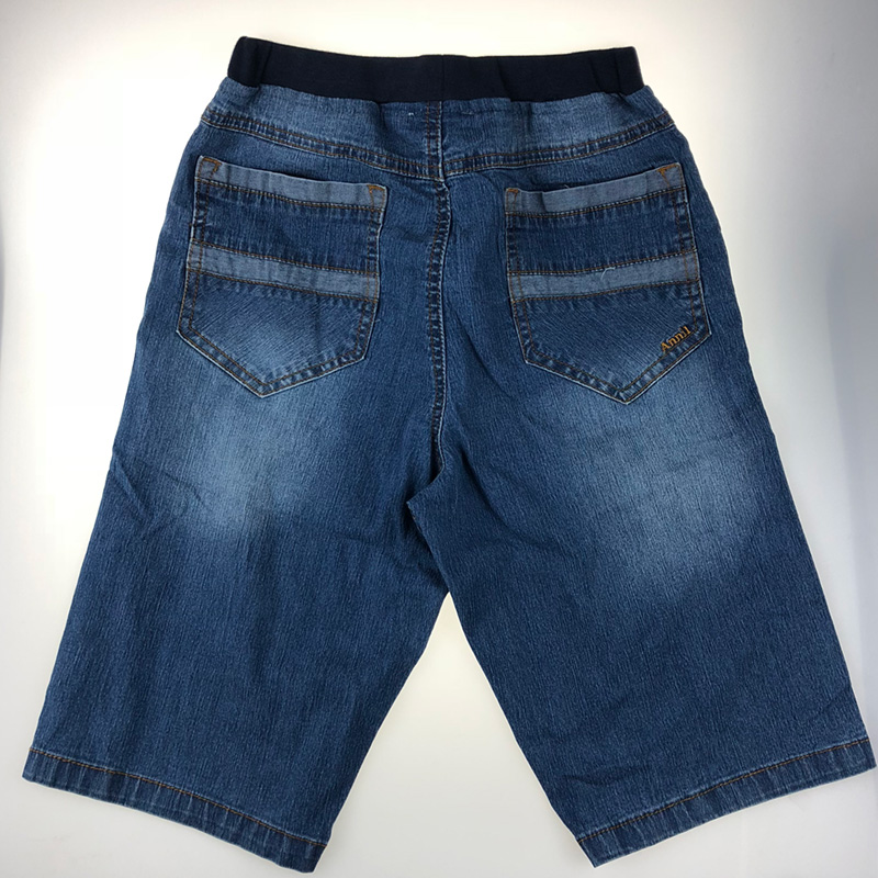 Annai trẻ em mô hình mùa hè chàng trai đầy đủ đàn hồi eo denim quần xác thực