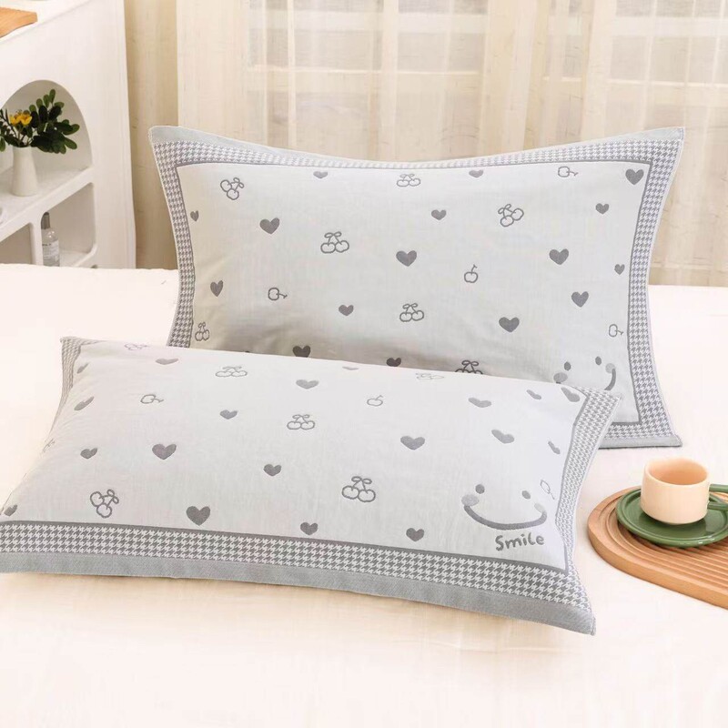 Pure Cotton Pillow Towel, High-Density Fine Yarn, High-End 52*78 Large Gauze Pillow Towel, Combed Cotton, Non-Pilling, Soft and Skin-Friendly