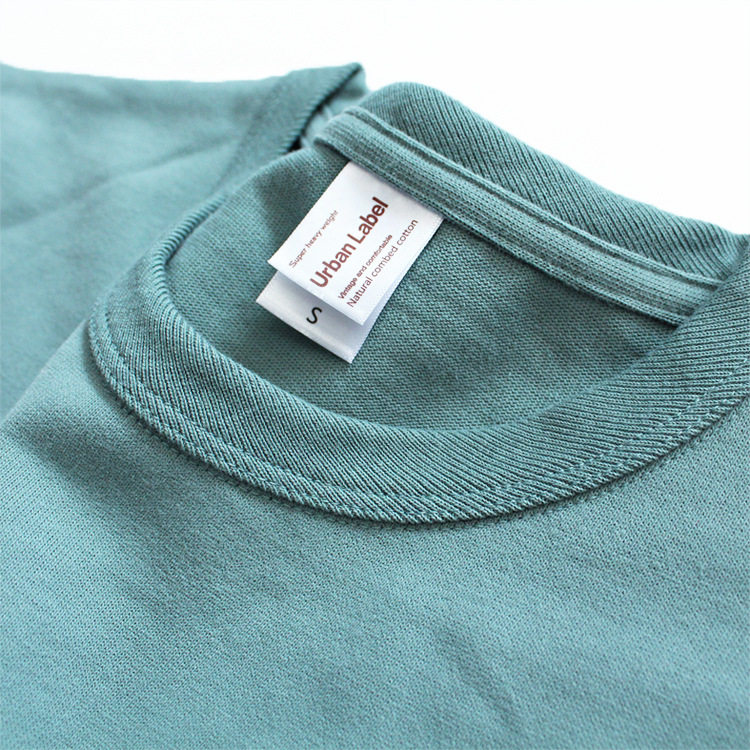 American retro - pound T - shirt man 300G pure cotton carbon wear soft thickening opaque black T - shirt male short t