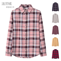 2021 autumn new plaid shirt women flannel cotton shirt Womens shirt long sleeve casual womens jacket