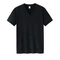 2020 new summer cotton V collar short sleeve T-shirt men Korean solid color base shirt half sleeve pure white chicken heart collar