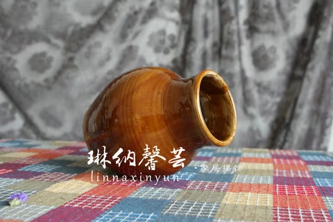 Bình đất nung Vân Nam vừa nhỏ bình lớn trang trí bình hoa lưu trữ 12 # - Vase / Bồn hoa & Kệ