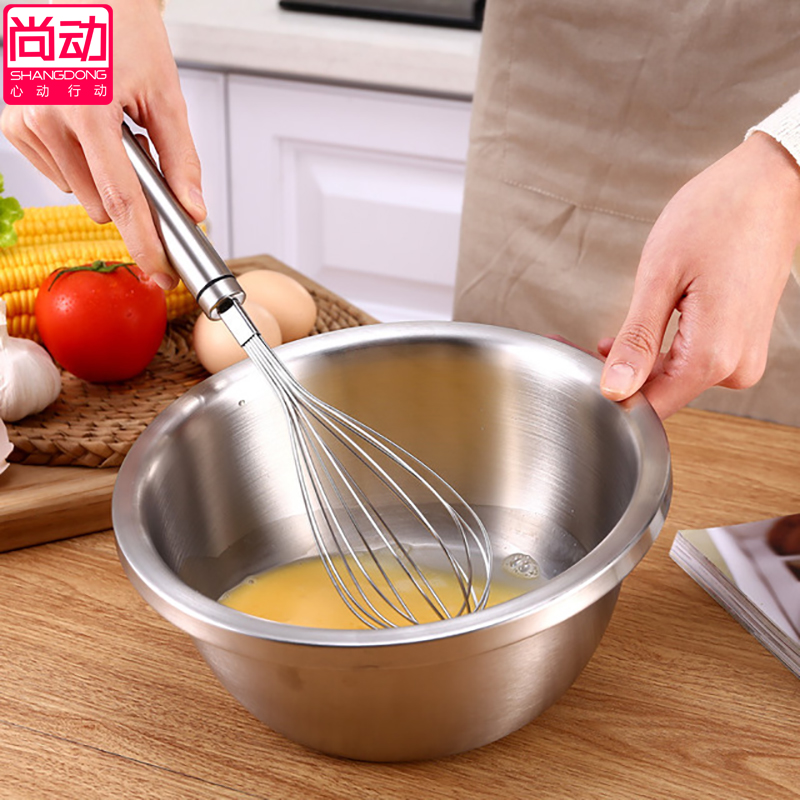 304 stainless steel egg beater manual milk frother creamer beat egg beater egg white cream small baking household