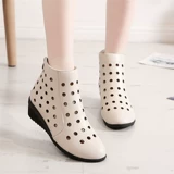 Martens, белые летние короткие сапоги, из натуральной кожи, мягкая подошва