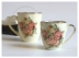 Toàn bộ thế hệ nội địa của Hàn Quốc nhập khẩu Cup cà phê QueenRose Royal Rose Ceramic Cốc nước mạ vàng bên vừa - Cà phê