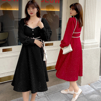 Suitable for fat to wear Gats for overweight overweight mm red Lions dress High level Sensory High-end Famous Yuan Fat Girl