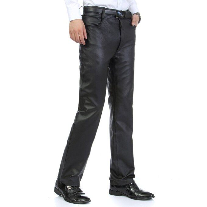 Pantalon cuir homme droit pour automne - Ref 1492524 Image 12