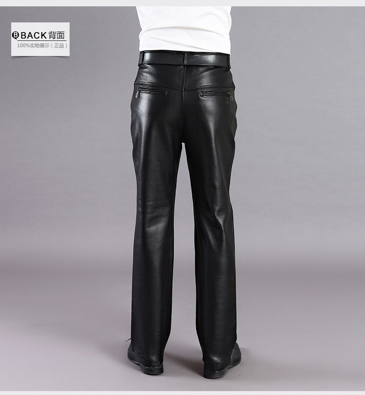 Pantalon cuir homme droit pour hiver - Ref 1491353 Image 13