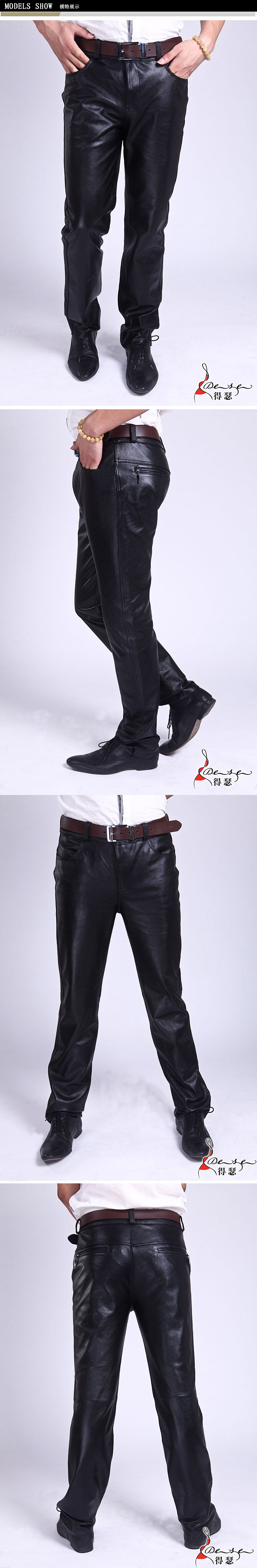 Pantalon cuir homme droit pour hiver - Ref 1486014 Image 10