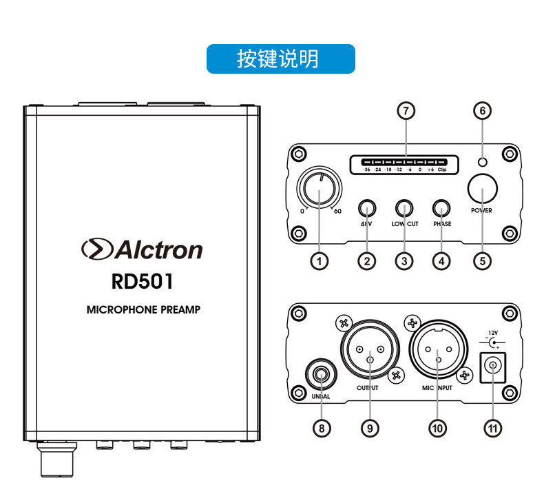 товар из китая расположение/аса создать rd501 профессиональный одноканальный микрофонный усилитель рабочего стола основной микрофон усилитель Alctron/RD501
