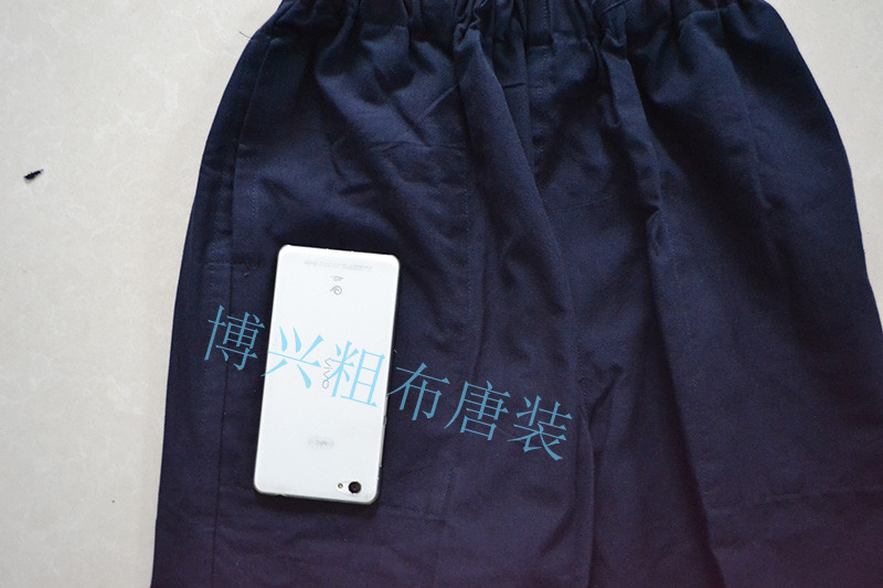 Cotton vải thô Tang phù hợp với quần tây nam quần âu Kung Fu tập thể dục buổi sáng quần thun eo lỏng quần giữa và quần cũ quần thể thao nam