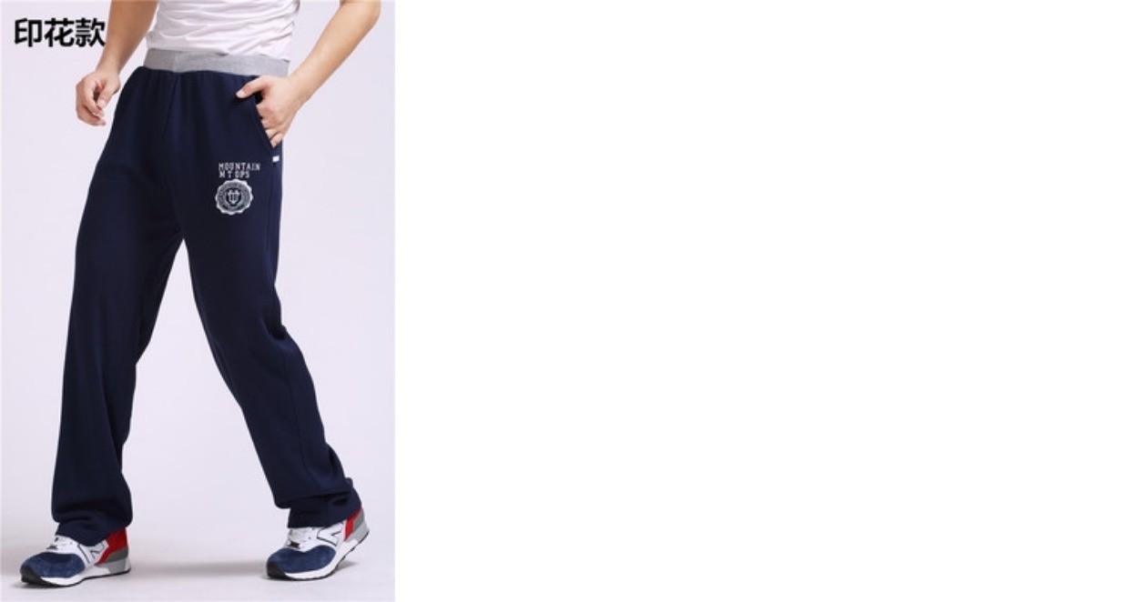 Quần thể thao nam mùa thu đông mới cộng với nhung dày, quần rộng, lỏng lẻo Quần XL chạy quần Wei chất béo quần tây